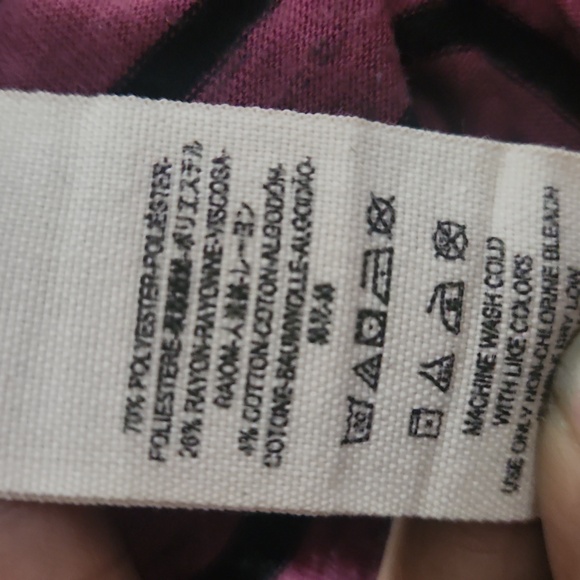 WE THE FREE people samurai stripe tee L long sleeve chevron oversize dolman top - Picture 6 of 8